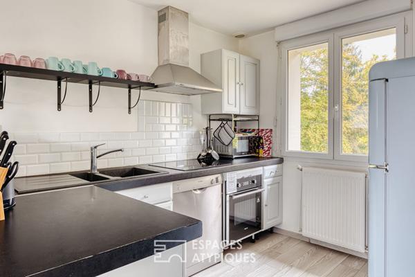 Maison de plain-pied vue sur lac