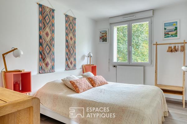 Maison de plain-pied vue sur lac