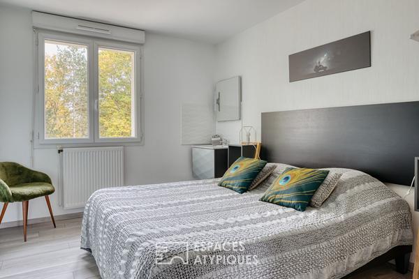 Maison de plain-pied vue sur lac