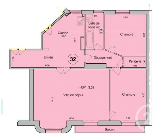 Appartement T4 à vendre  4 pièces - 93,43 m2 PARIS - 75016