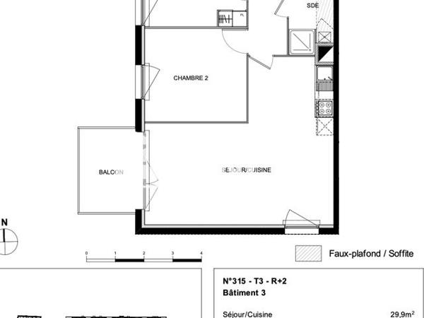 Location Appartement 3 pièces 64.5 m² - 19 RUE DE BRETAGNE Sautron 44880