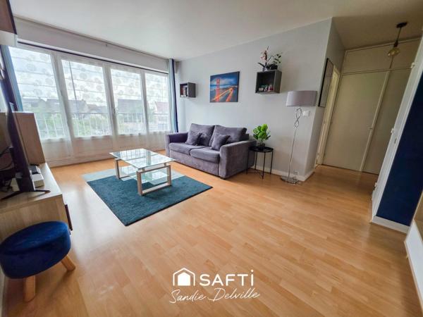 Appartement 2 pièces 44m²- 1ch- cave- 1 stationnement