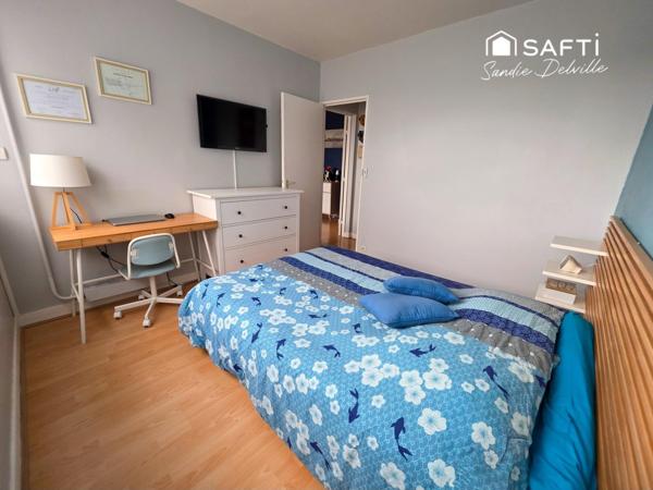 Appartement 2 pièces 44m²- 1ch- cave- 1 stationnement