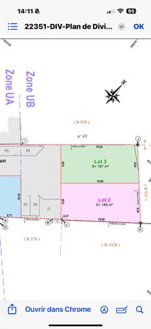 Terrain, à bâtir, viabilisé de 375 m2