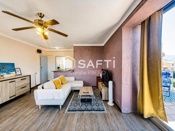 BANYULS SUR MER, APPARTEMENT T2 VUE EXEPTIONNELLE MER ET MONTAGNE,PARKING,CAVE