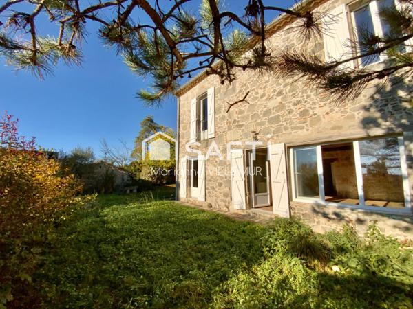 Proche de Nérac, maison en Pierre de 160 m² habitables sur un terrain de 437 m²