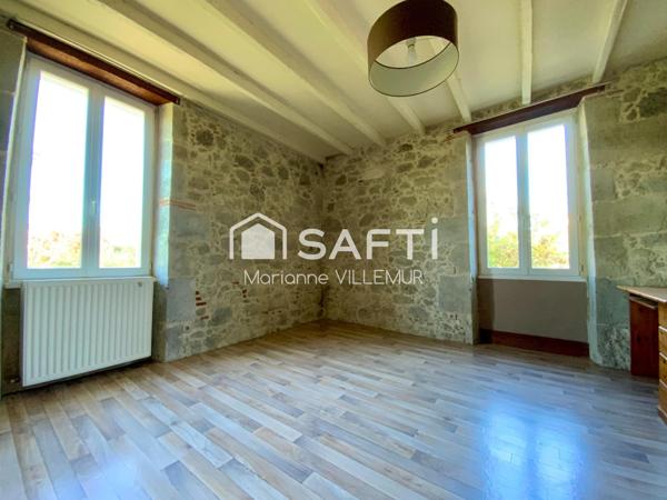 Proche de Nérac, maison en Pierre de 160 m² habitables sur un terrain de 437 m²
