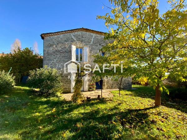 Proche de Nérac, maison en Pierre de 160 m² habitables sur un terrain de 437 m²