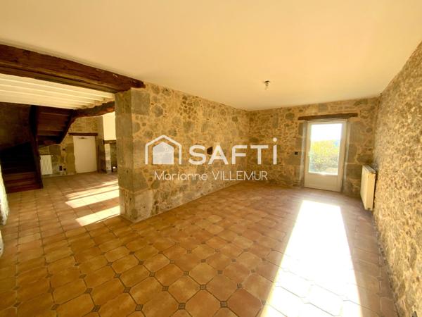 Proche de Nérac, maison en Pierre de 160 m² habitables sur un terrain de 437 m²