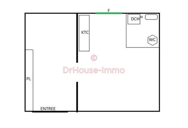 Appartement à vendre 1 pièce de 18 m²