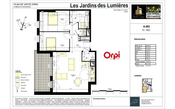 Appartement à vendre    3 pièces •  Herserange