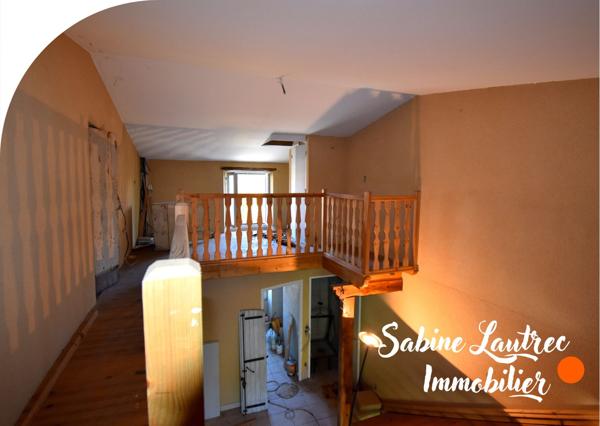 Réalmont (81120) Double maison + terrain constructible + garage + garage pour camping car