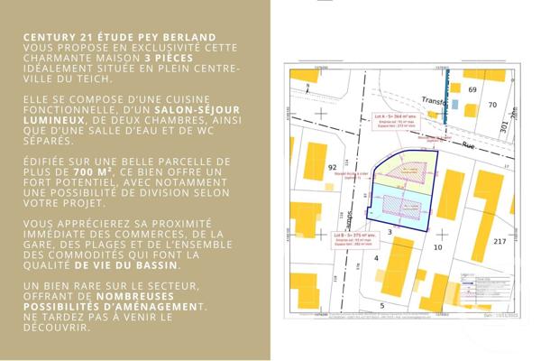 Maison à vendre  3 pièces - 73,95 m2 LE TEICH - 33