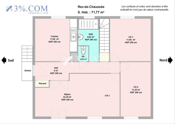 Maison 4 pièce(s) 2 chambre(s) 72 m²