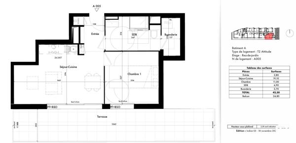 Appartement • Location • 42m2 • Jaude • Clermont-Ferrand 700 € / mois CC