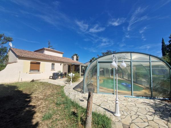 Salles d'Aude - Villa familiale avec piscine et garage sur parcelle arborée de 1306 m²