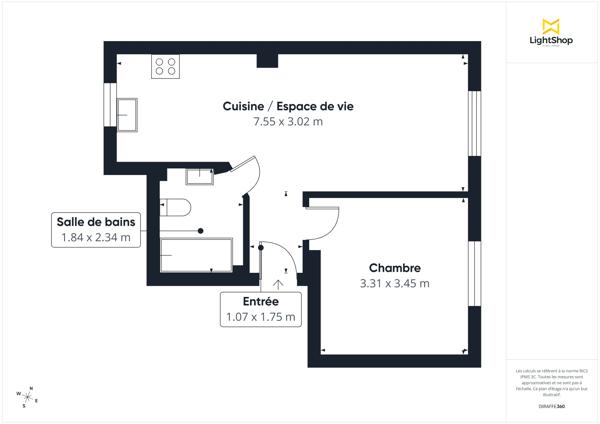 Appartement 2 pièces de 39 m² avec cave - Rue du Pôle Nord, Paris 18ème - Jules Joffrin