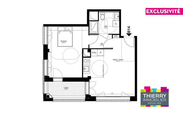 Appartement 2 pièces - 44000 Nantes -  Saint-Donatien
