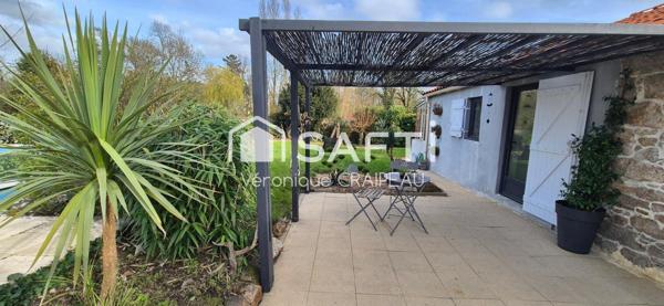 Maison coup de coeur avec 2 chambres, mezzanine, terrain clos avec piscine hors sol, espace de stockage à pied des commerces