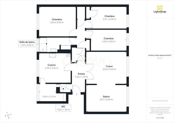 Vente Appartement 5 pièces de 95m² - 44100 Nantes