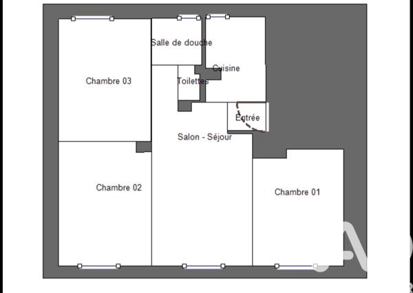 Appartement à vendre 4 pièces 58 m² Herblay-sur-Seine