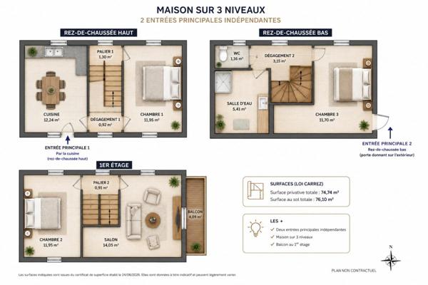 Maison de charme rénovée - 3 chambres - La Gaude Village