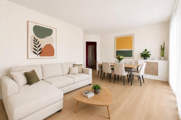 4/5 pièces en dernier étage avec terrasse, balcon, cave et parking. À rénover.
