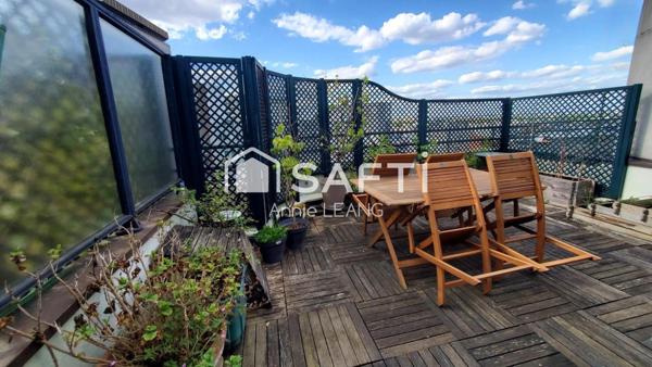 Duplex lumineux avec vue dégagée, terrasses et 4 chambres aux portes de Paris