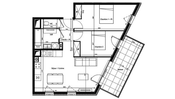 Appartement à vendre 3 pièces 63 m² Sciez