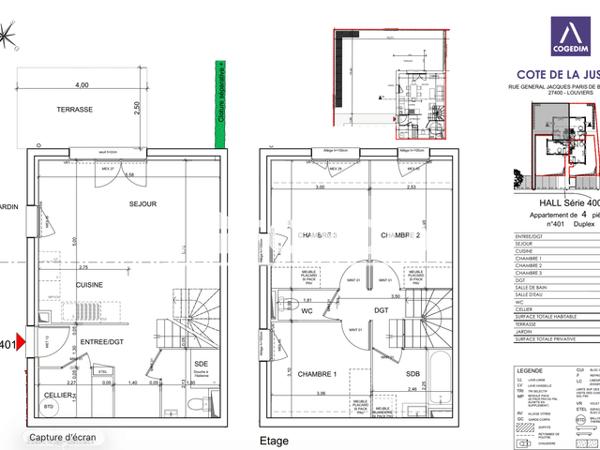 Location Appartement 4 pièces 80.99 m² - Louviers 27400