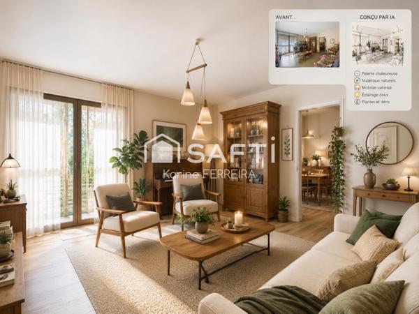 Appartement 3 pièces de 58 m² à rénover avec balcon, cave et stationnement