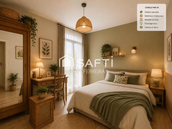 Appartement 3 pièces de 58 m² à rénover avec balcon, cave et stationnement