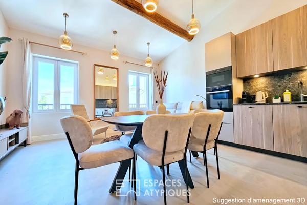 L’esprit cocon sous les toits : appartement de caractère et son grenier au coeur du Vieil Antibes