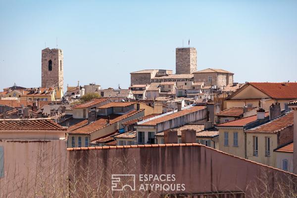 L’esprit cocon sous les toits : appartement de caractère et son grenier au coeur du Vieil Antibes