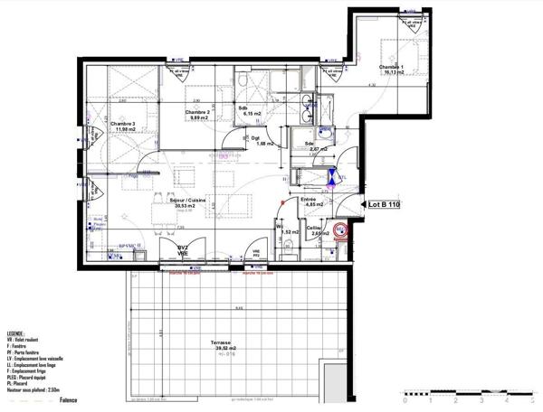 Appartement 4 pièces de 89 m² à Bayonne (64100)
