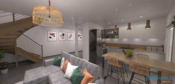 Vente T4 DUPLEX neuf avec jardin et 2 places de parking