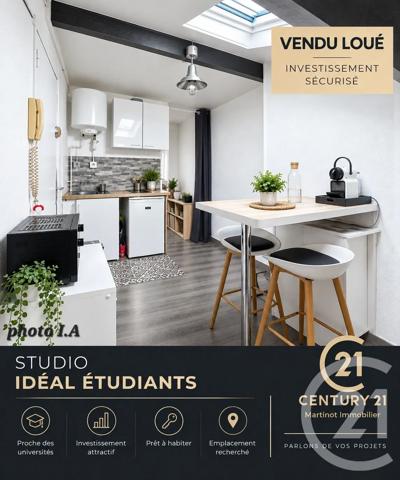 Appartement à vendre  2 pièces - 33,46 m 2   REIMS  - 51