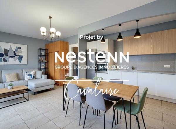 A proximité du centre-ville de la Croix-Valmer, dans une résidence avec piscine, tennis et gardien, appartement 2 pièces avec stationnement