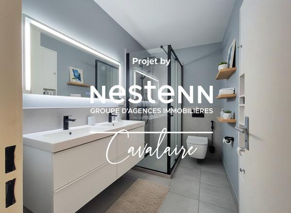 A proximité du centre-ville de la Croix-Valmer, dans une résidence avec piscine, tennis et gardien, appartement 2 pièces avec stationnement