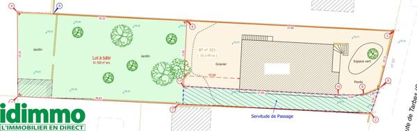 TOURNEFEUILLE-Terrain constructible 630 m2 VIABILISÉ ! Tournefeuille (31170)