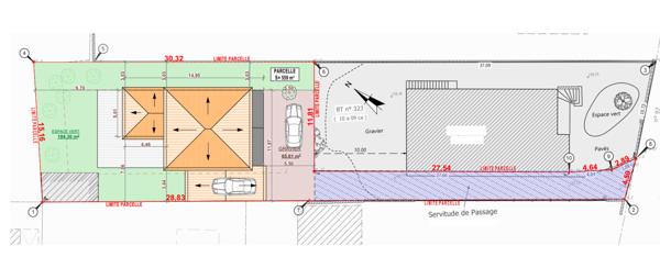 TOURNEFEUILLE-Terrain constructible 630 m2 VIABILISÉ ! Tournefeuille (31170)