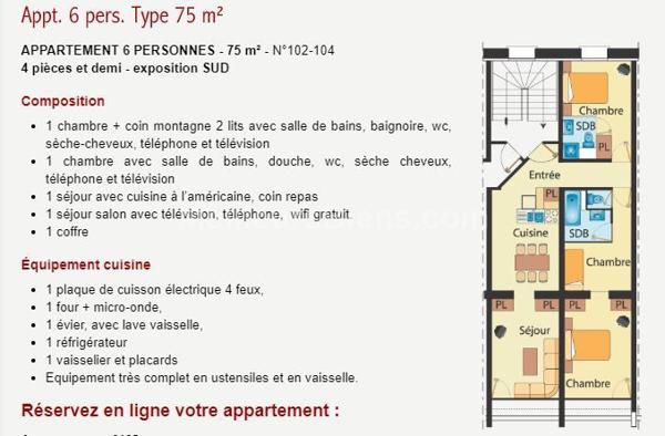 Appartement hypercentre station 68,80 m2 plein sud