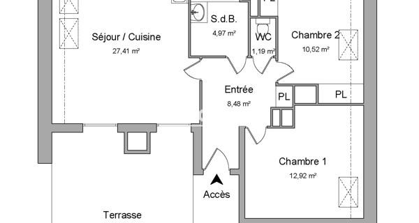 Location Appartement 3 pièces 65.49 m² - Le Blanc-mesnil 93150