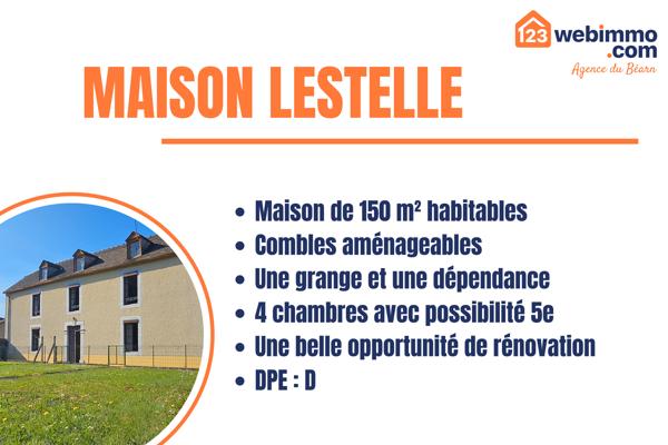 Maison 150 m² à Lestelle-Bétharram 64800