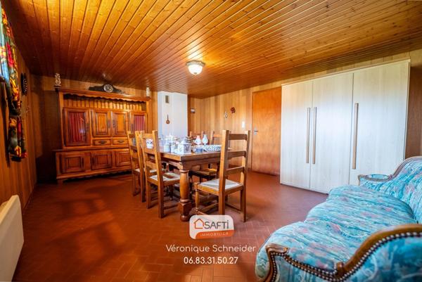 jolie maison implantée sur un grand terrain arboré et clôturé.