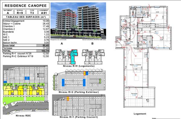 Achat appartement près de FORT DE FRANCE - 3 pièce(s) - 103 m² - 390 000 €