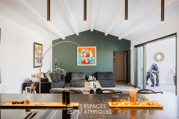 Contemporaine de plain-pied aux matériaux d’exception