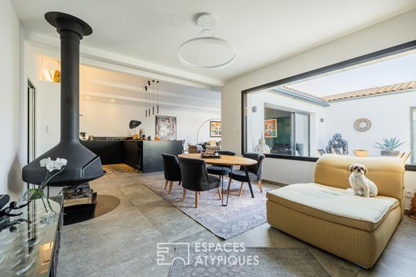 Contemporaine de plain-pied aux matériaux d’exception