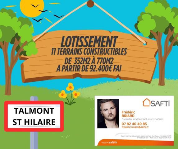 Talmont Saint Hilaire, terrain constructible 497m2