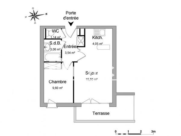 Location Appartement 2 pièces 36.89 m² - 22 AVENUE DE LA CAPELETTE Istres 13800